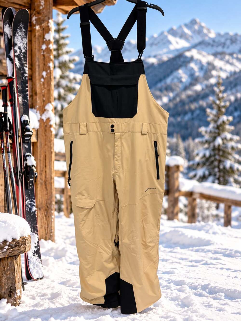 Obermeyer Ski Bib Overalls Size 2XL Tan Waterproof